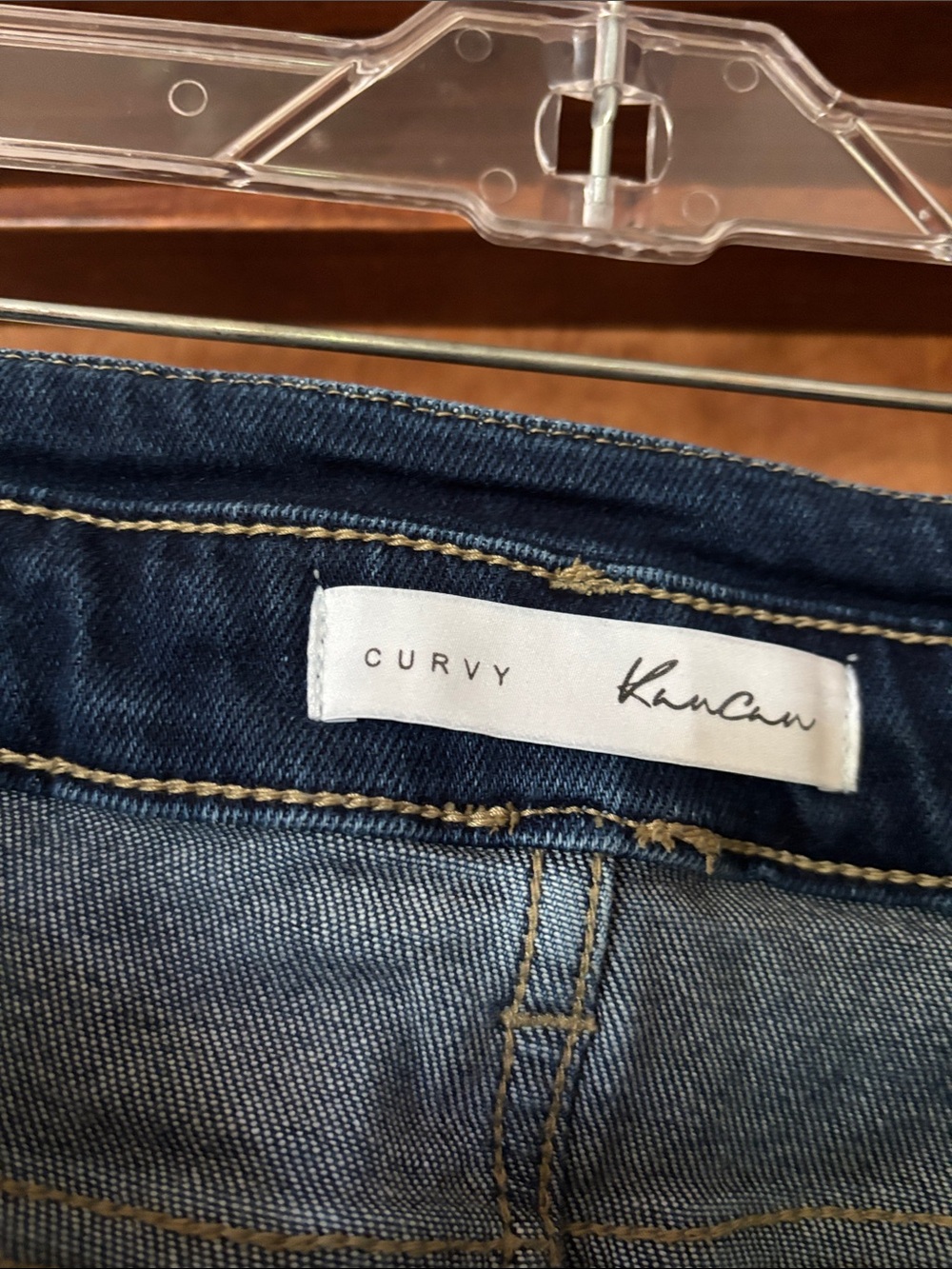 KanCan Button Fly Women's Dark Blue Flare Jeans - Picture 3 of 3